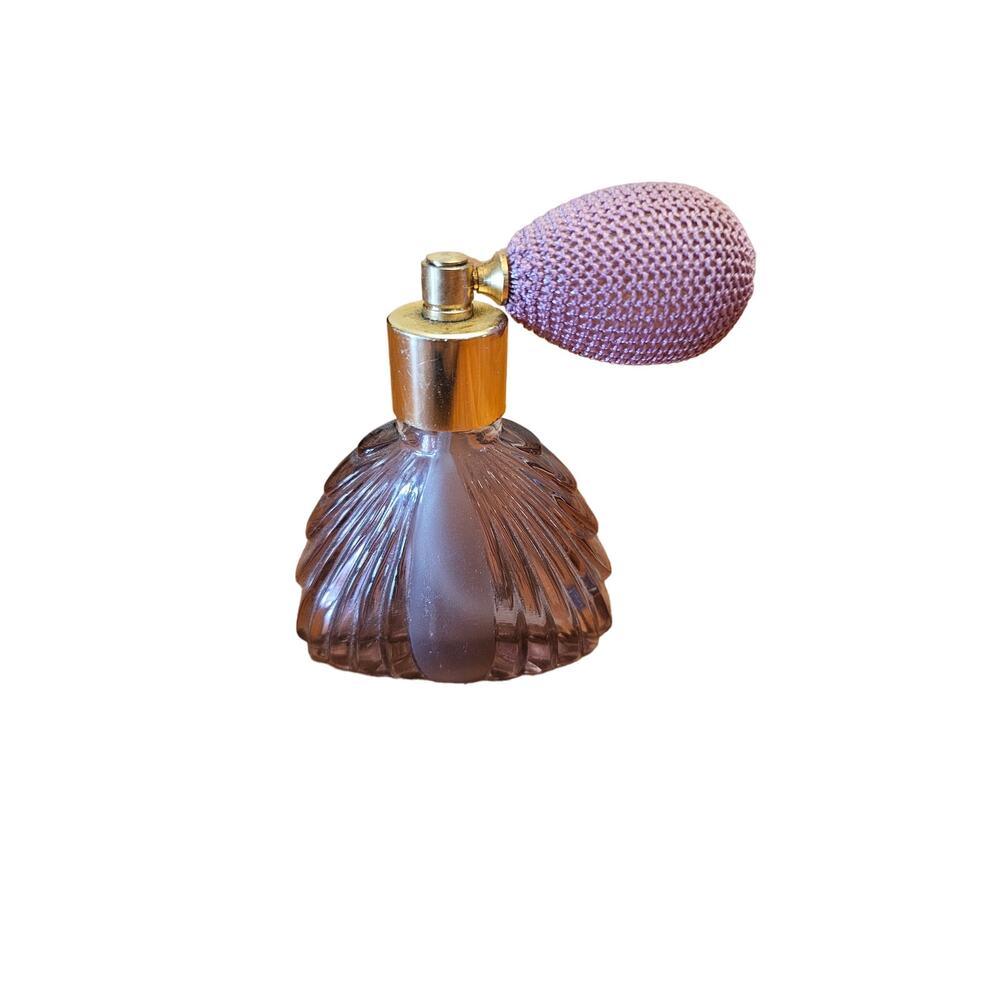 Vintage Amythyst colored shell perfume bottle‎